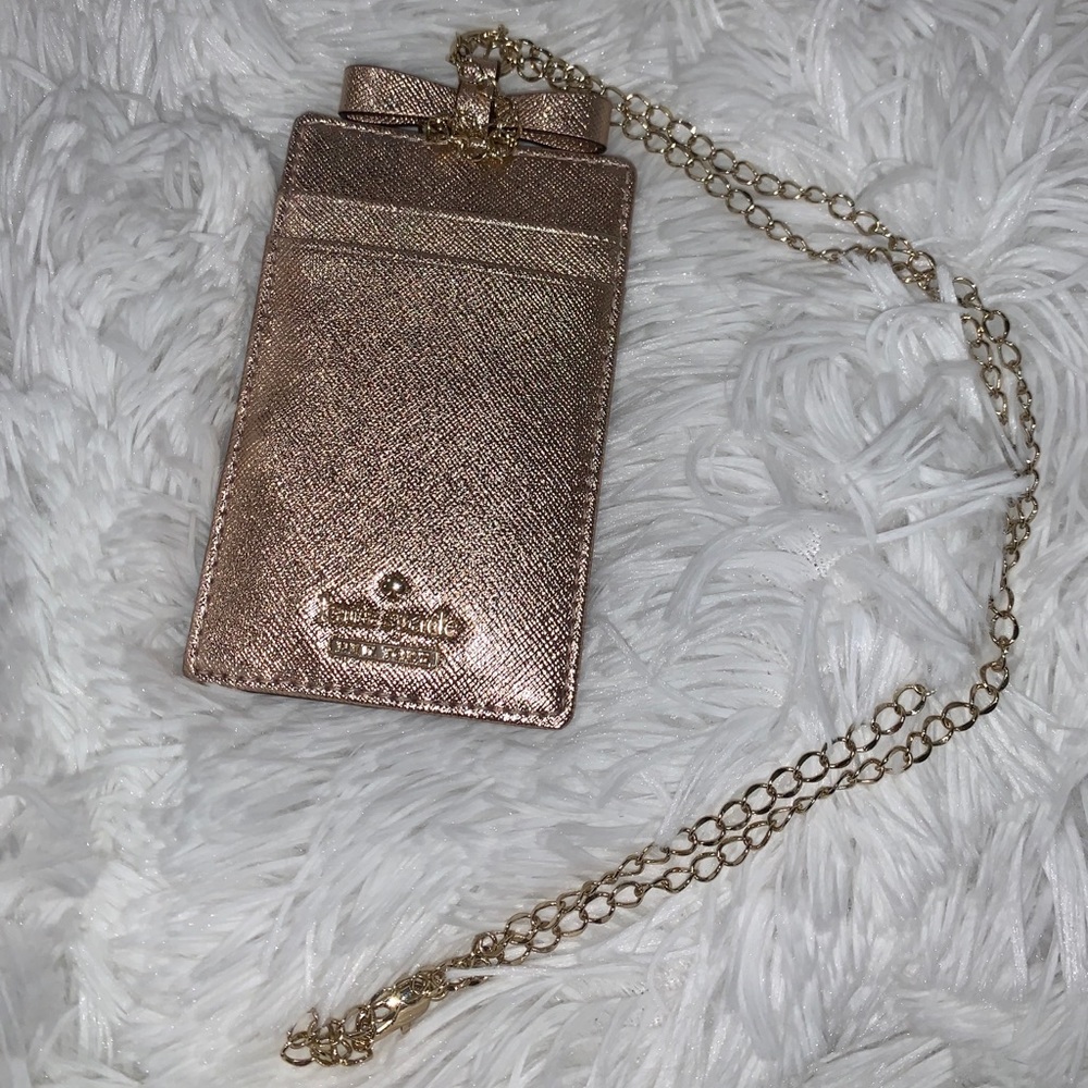 Kate Spade Rose Gold ID Wallet Card Holder